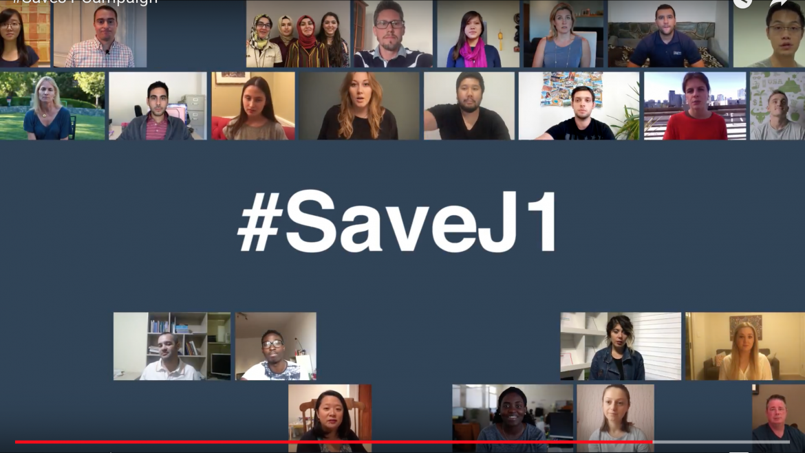 Alliance for Cultural Exchange releases #SaveJ1 Campaign Video